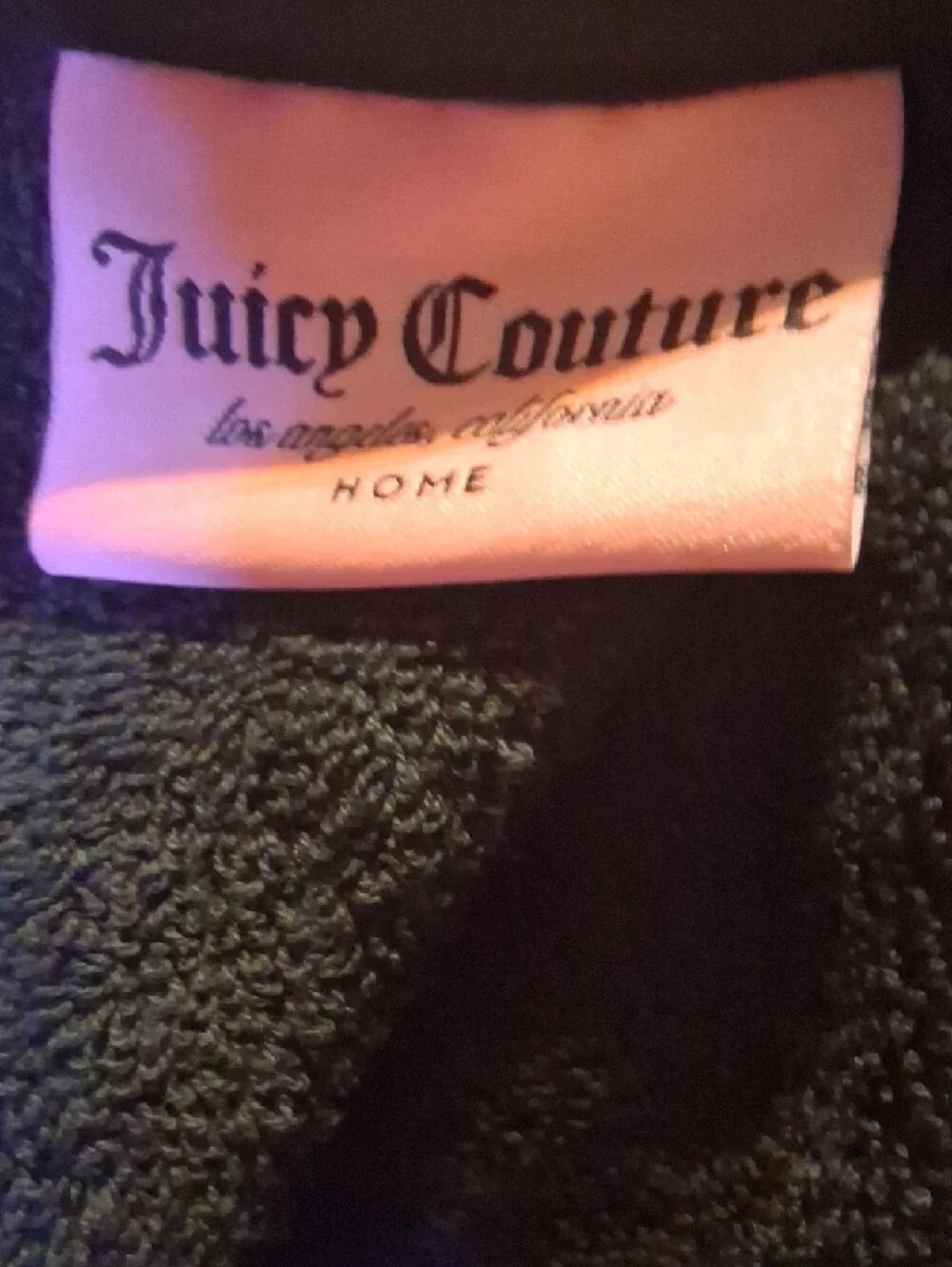 Set Of 3 Juicy Couture Pink Label on Black Washcloths